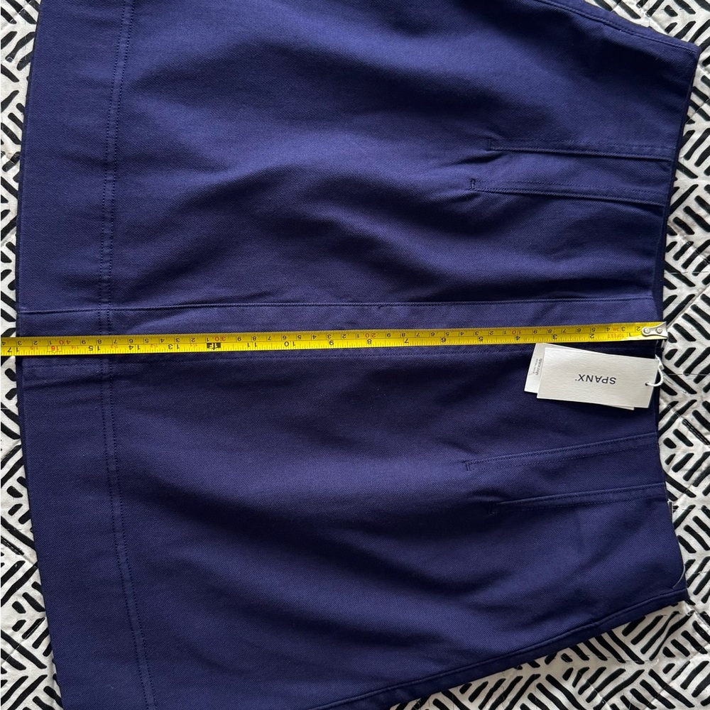 SPANX Stretch Mini Skirt - Lapis Blue Size Large - Picture 8 of 15